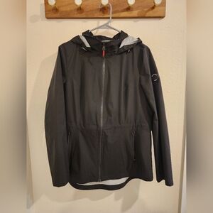 Nautica Women's Black Hooded Raincoat